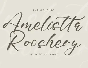 Amelistta Rooshery font