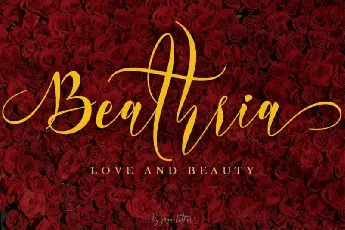 Beathria Calligraphy font