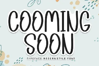 Cooming Soon Handwritten font