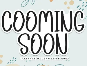 Cooming Soon Handwritten font