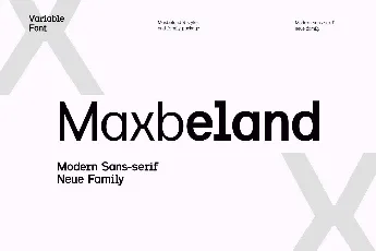 Maxbeland font