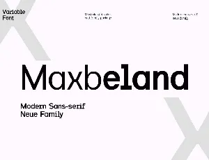 Maxbeland font