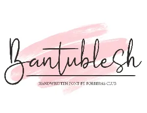 Bantublesh font