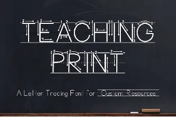 Teaching Print font