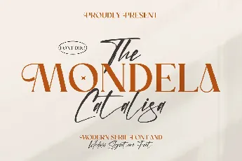 The Mondela Catalisa Serif font