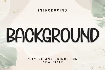 Background Display font