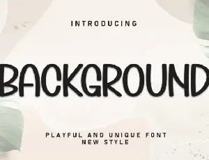 Background Display font