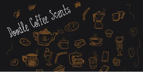 Doodle Coffee Scents font