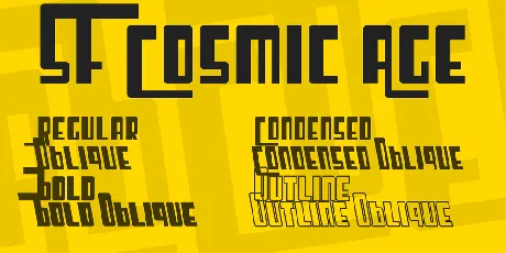 SF Cosmic Age font