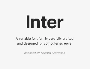 Inter Family font