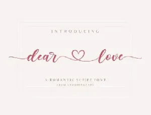 Dear Love Calligraphy font