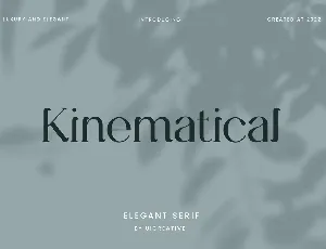 Kinematical font