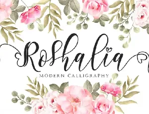 Roshalia Calligraphy font