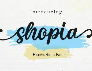 Shopia Script font