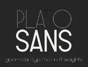 Plato Sans font