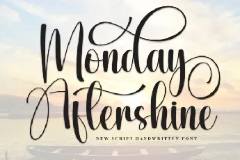 Monday Aftershine Calligraphy font