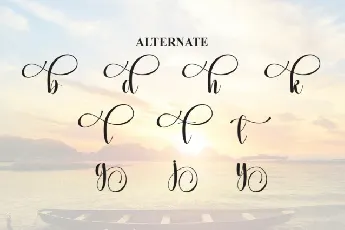 Monday Aftershine Calligraphy font