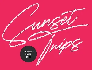 Sunset Trips font