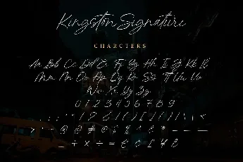 Kingston Signature font