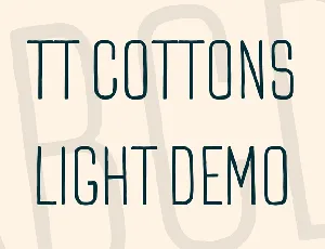 TT Cottons Light DEMO font