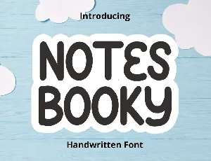 Notes booky font