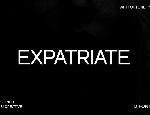 Expatriate font