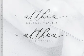 Althea Calligraphy font