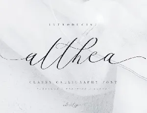 Althea Calligraphy font