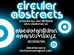 Circular Abstracts font