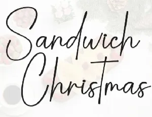 Sandwich Christmas Script font