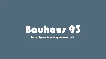 Bauhaus 93 font