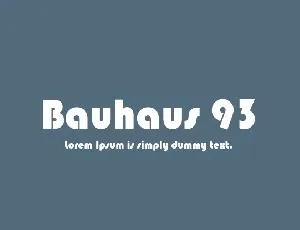 Bauhaus 93 font