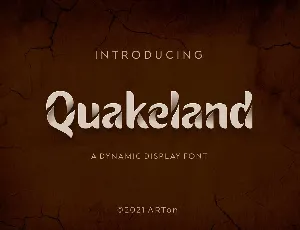 Quakeland font