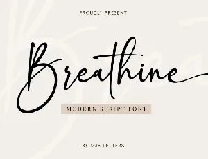 Breathine font