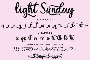 Light Sunday font