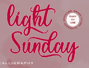 Light Sunday font