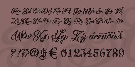 VTC Tattoo Script Two font