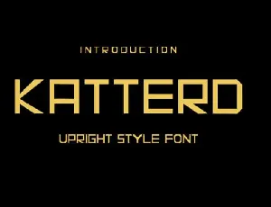 KATTERD Display font