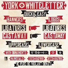 York Whiteletter font