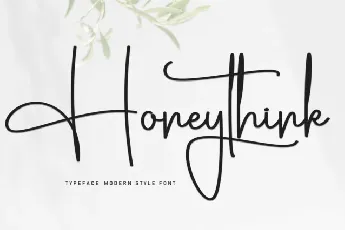 Honeythink Script font