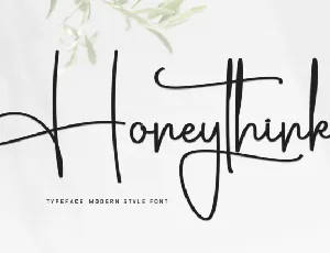 Honeythink Script font