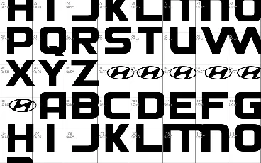 Hyundai font