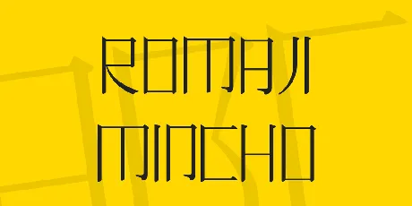 Romaji Mincho font