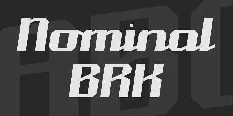 Nominal BRK font