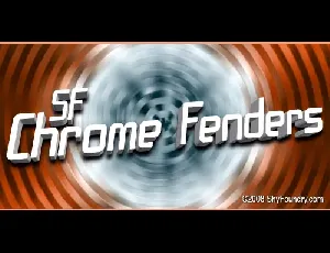 SF Chrome Fenders font