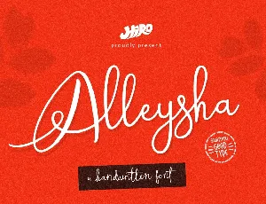 Alleysha Handwritten Script font