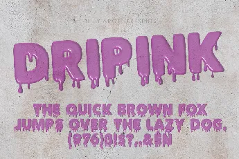 DRIPINK PERSONAL USE font