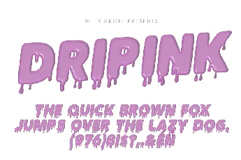 DRIPINK PERSONAL USE font