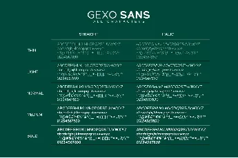 Gexo Sans font