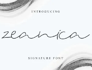 Zeanica Signature font